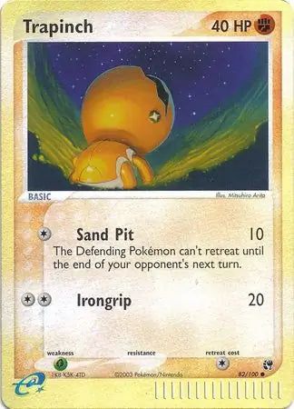 Trapinch - EX Sandstorm - #82 - Moderately Played