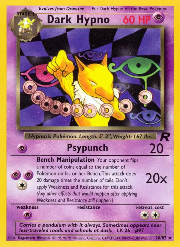 Dark Hypno (26) - Team Rocket - #26 - Lightly Played